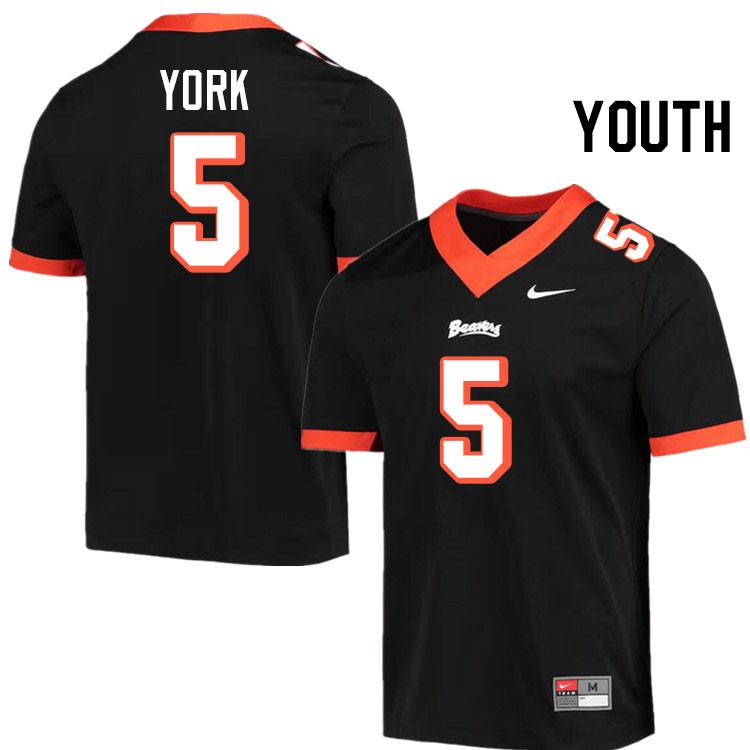 Youth #5 Amarion York Oregon State Beavers College Football Jerseys Stitched-Throwback